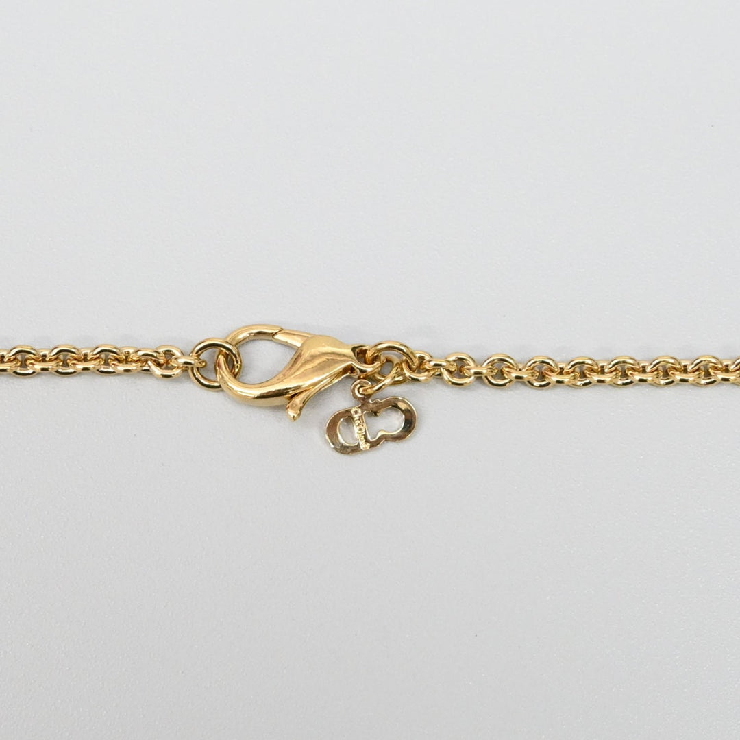 基督教基督教Dior水钻徽标长项链P43505V