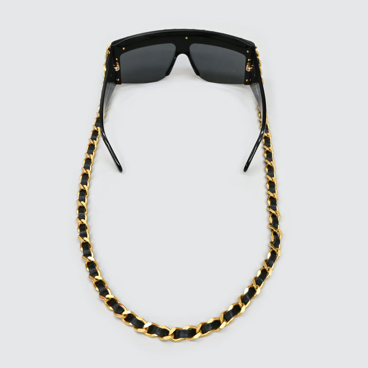 CHANEL Coco Mark Chain Sunglasses P34777V