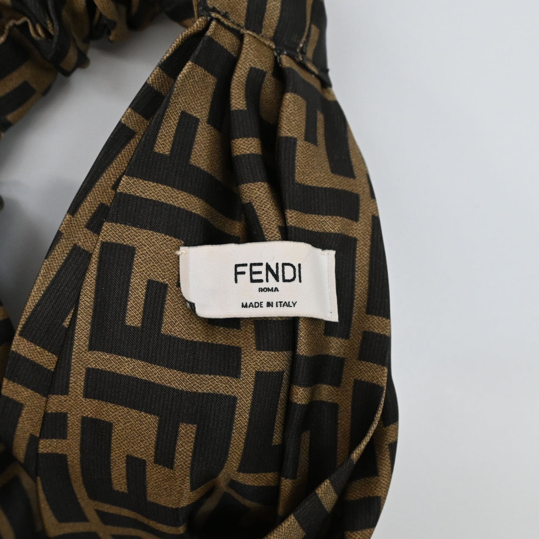 Fendi Fendi Zukka图案ban毛发带P43628V