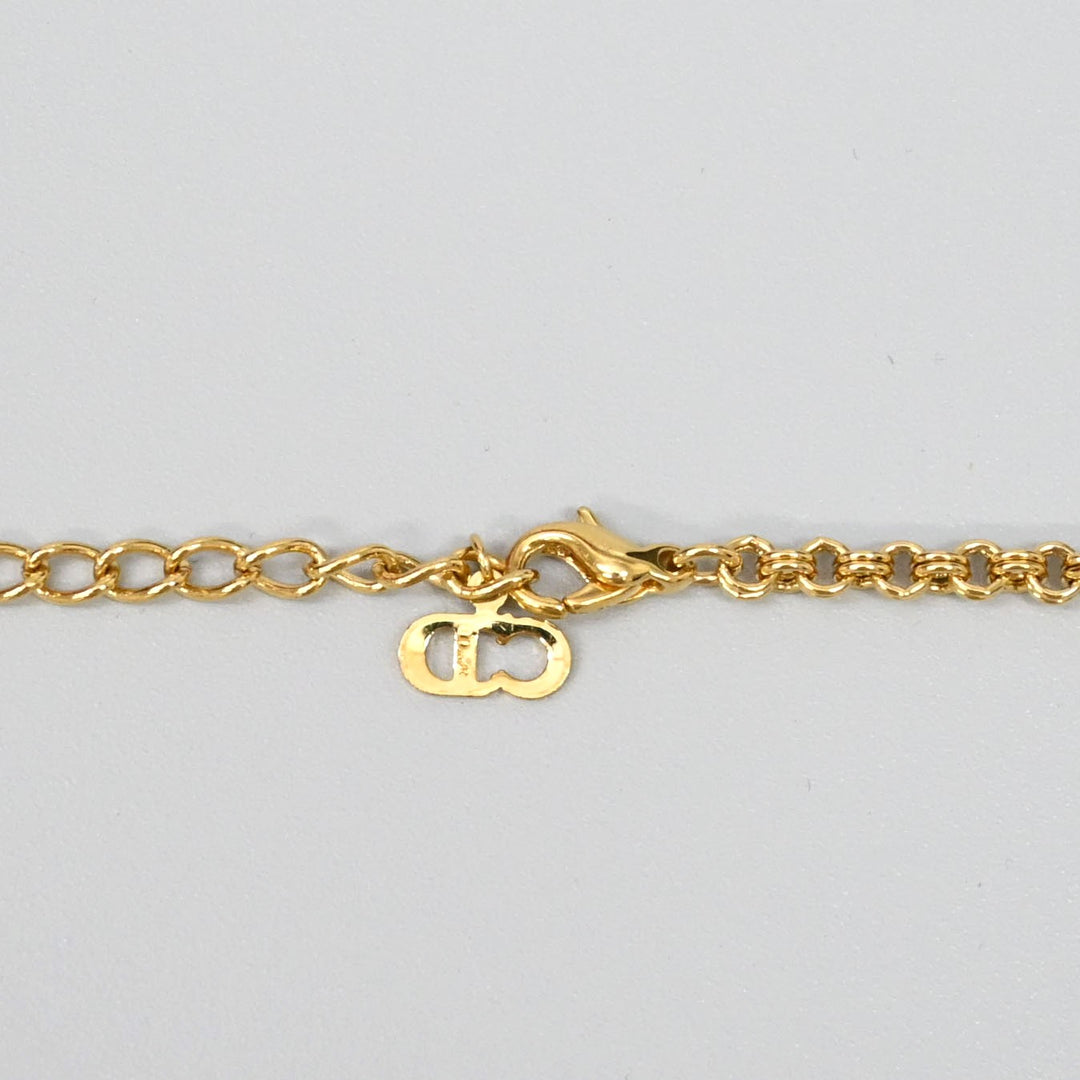 基督教基督教Dior Rhinestone CD徽标项链P43651V