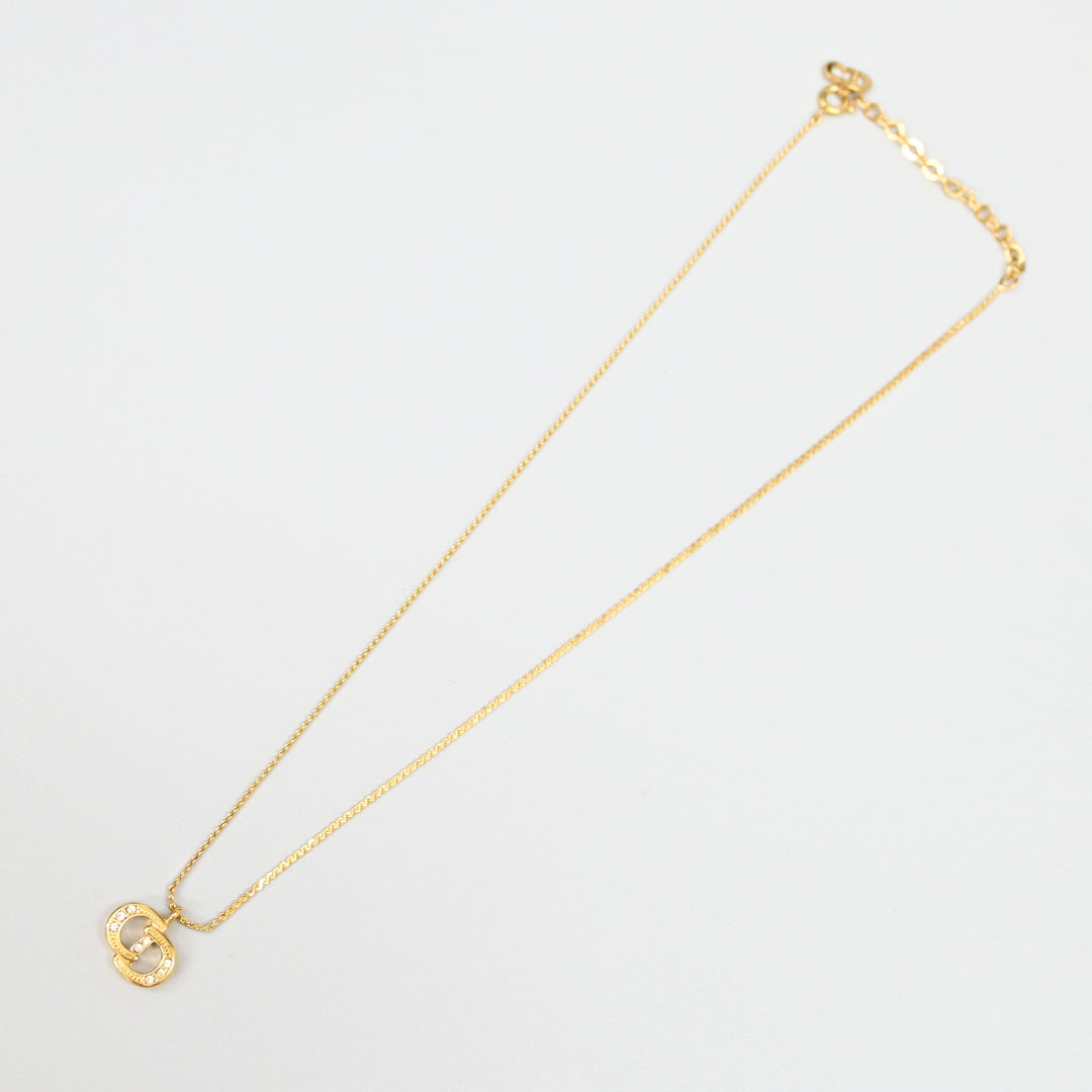 基督教基督教Dior Rhinestone CD徽标项链P43646V