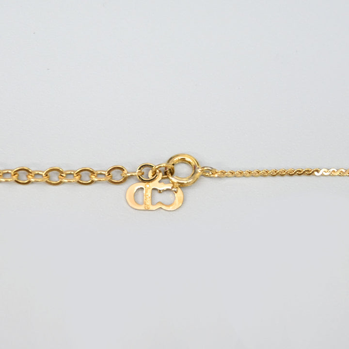 基督教基督教Dior Rhinestone CD徽标项链P43646V