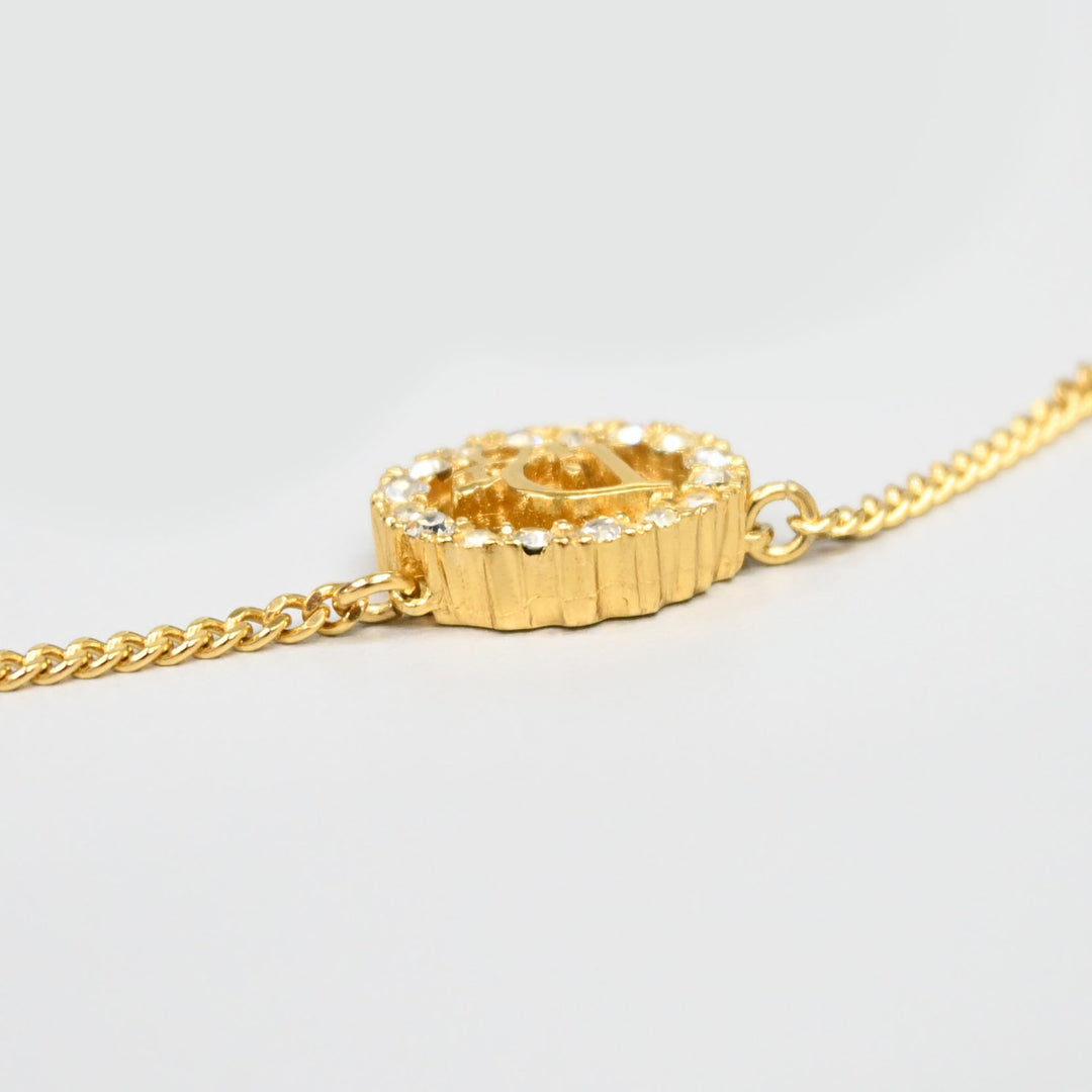 基督教基督教Dior Rhinestone徽标项链P43648V