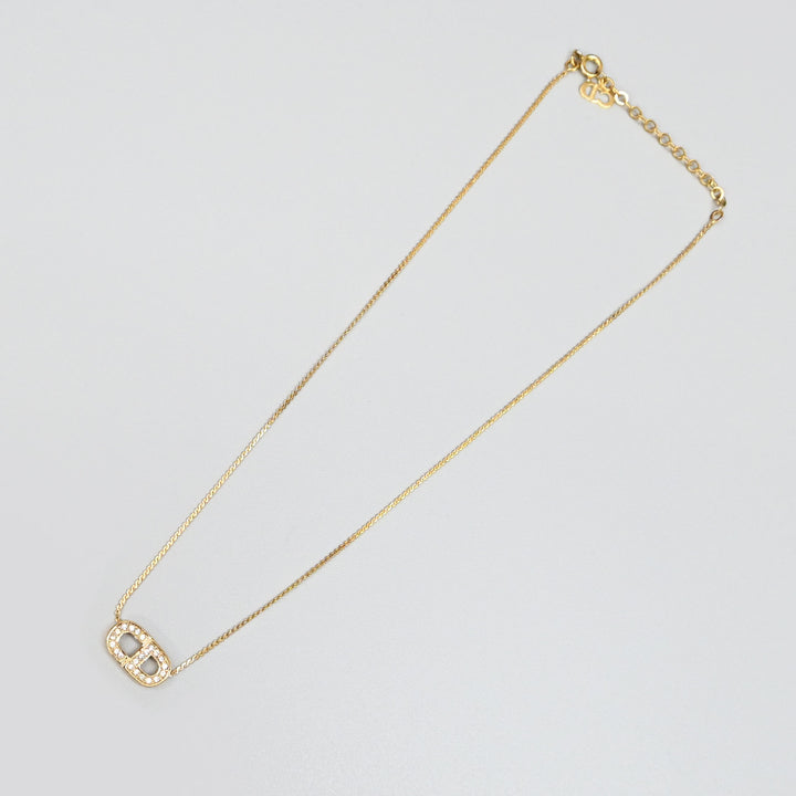 基督教基督教Dior Rhinestone CD徽标项链P43688V