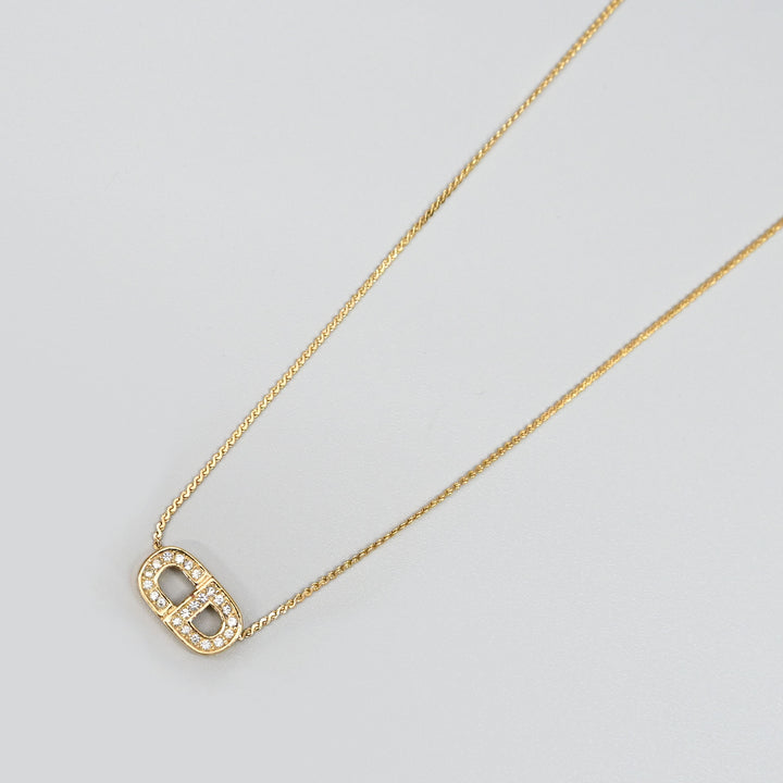 基督教基督教Dior Rhinestone CD徽标项链P43688V