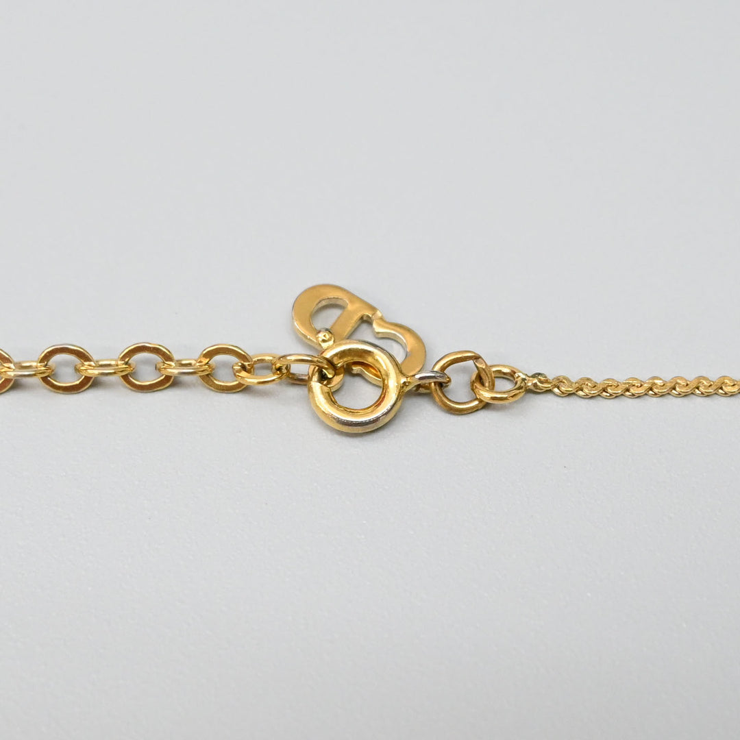 基督教基督教Dior Rhinestone CD徽标项链P43688V