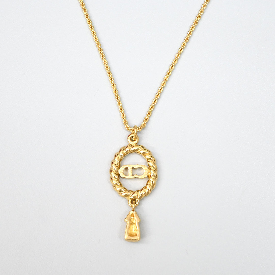 基督教基督教Dior CD徽标曲折项链P43690V