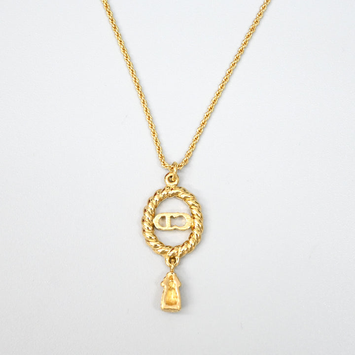 基督教基督教Dior CD徽标曲折项链P43690V