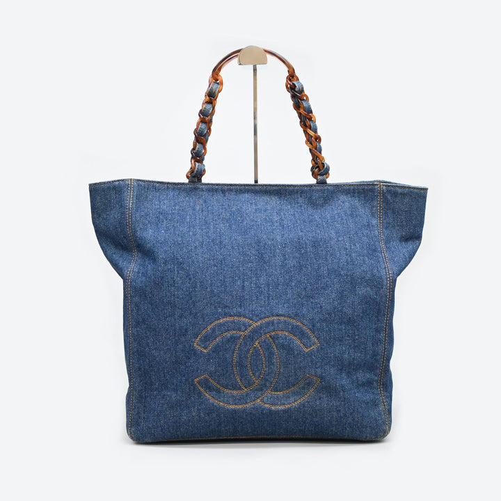 CHANEL Chanel Coco Mark Denim Tote Bag P43499V