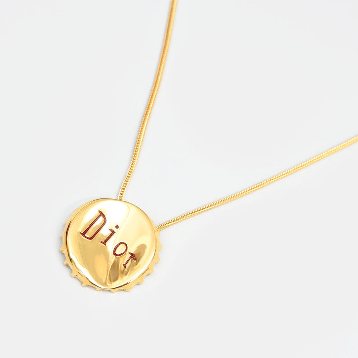 Christian Dior 병 캡 로고 목걸이 P43927V