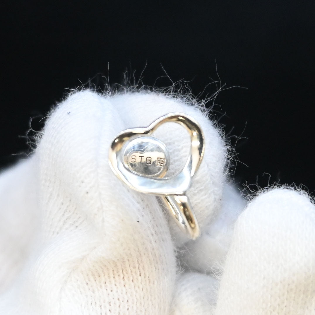 オープンハート イヤリング