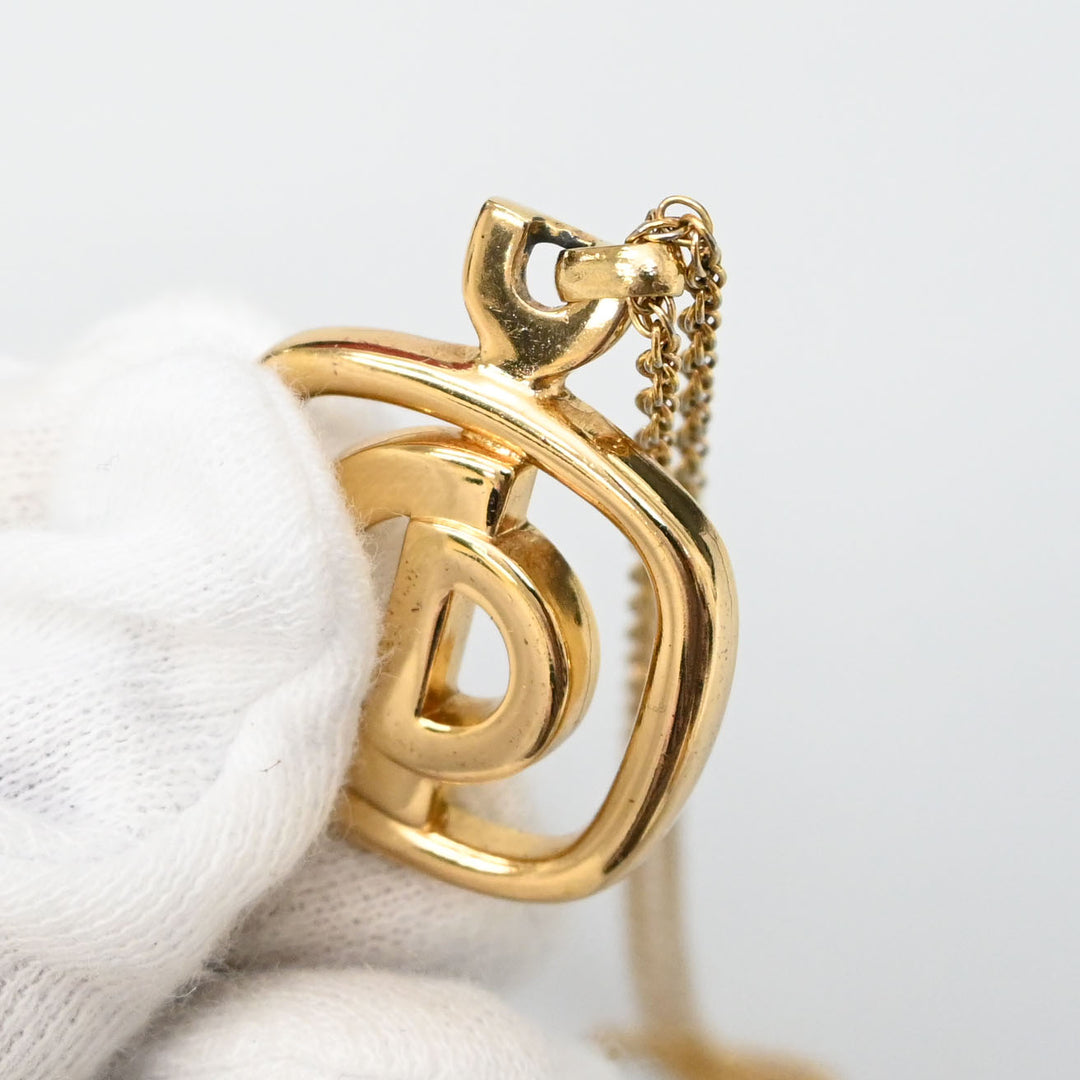 Christian Dior 나사 체인 CD 로고 목걸이 P43966V