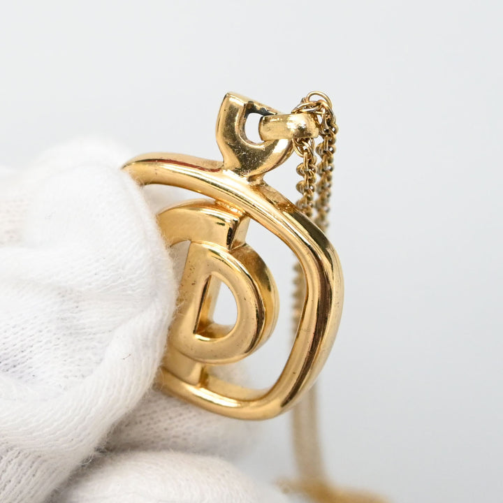 Christian Dior 나사 체인 CD 로고 목걸이 P43966V