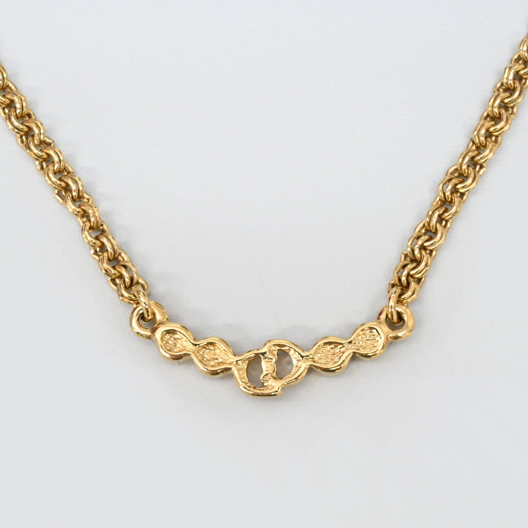 基督教基督教Dior CD徽标Linestone项链P44032V