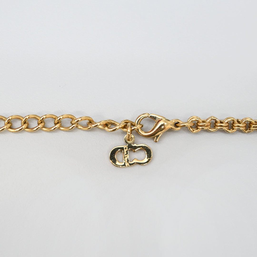 基督教基督教Dior CD徽标Linestone项链P44032V