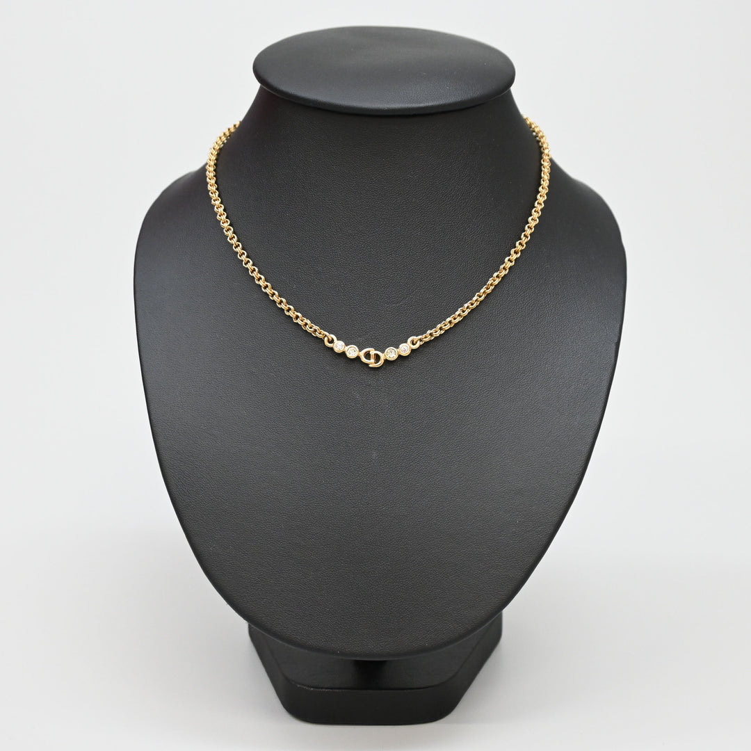 基督教基督教Dior CD徽标Linestone项链P44032V