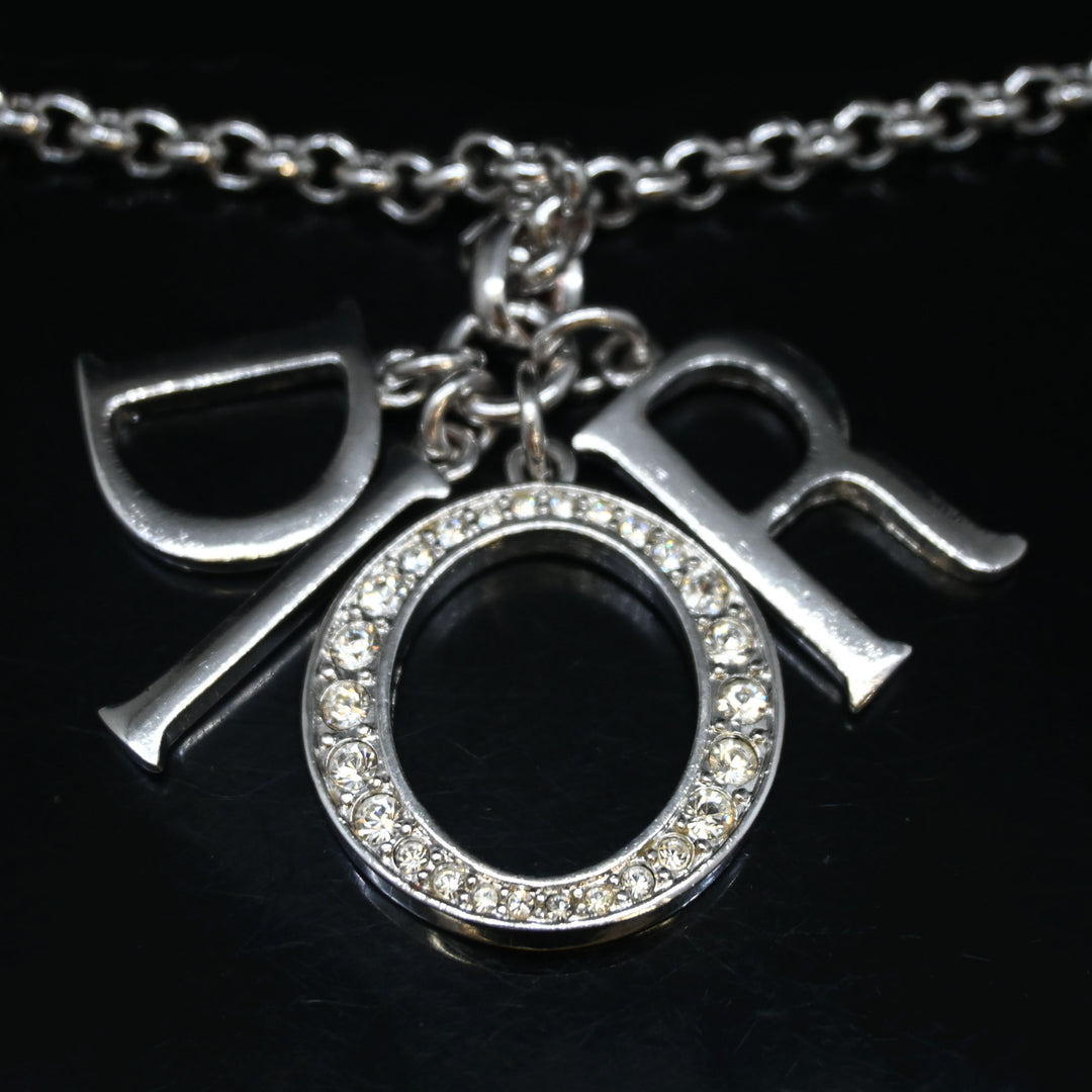 ChristianDior 基督 迪奥 徽标线石头长项链 P44031V