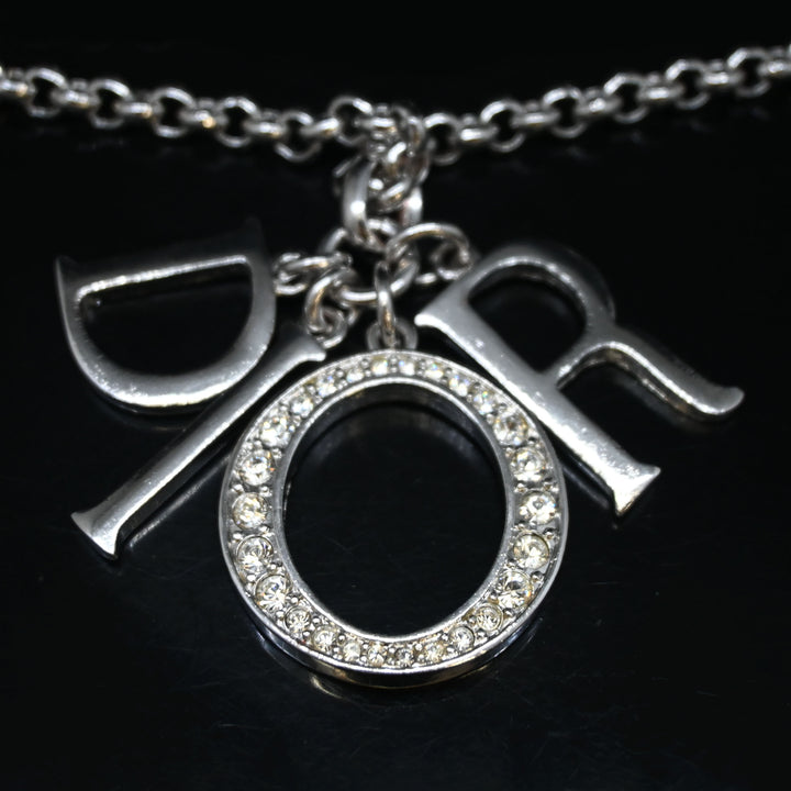 ChristianDior 基督 迪奥 徽标线石头长项链 P44031V