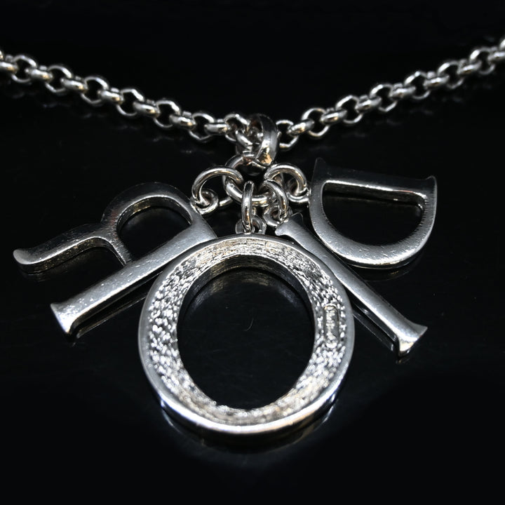 ChristianDior 基督 迪奥 徽标线石头长项链 P44031V