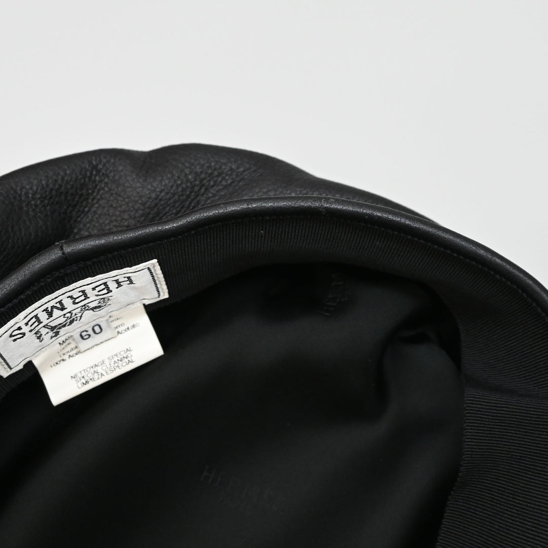 HERMES  爱马仕 鹿皮 棺材帽子男士 P44055V