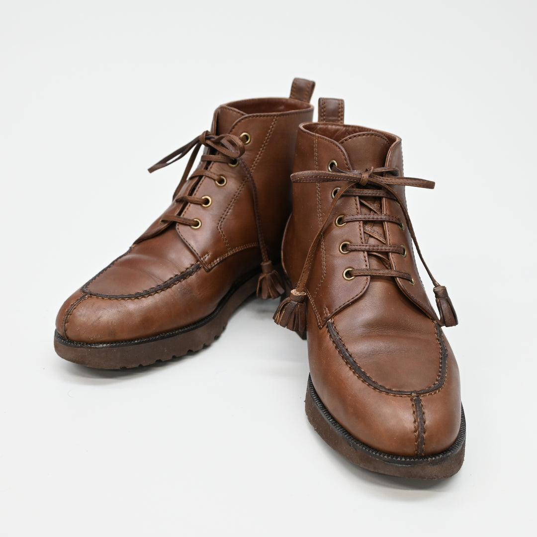 CHANEL lace up short boots P44077V