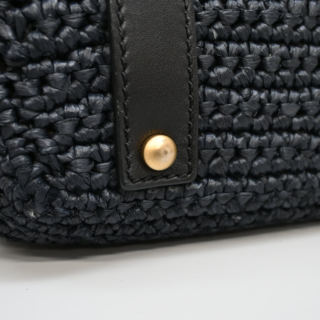 CHANEL Coco Mark Turn Lock Straw Tote Bag P43699V