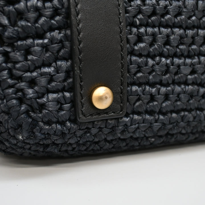 CHANEL Coco Mark Turn Lock Straw Tote Bag P43699V