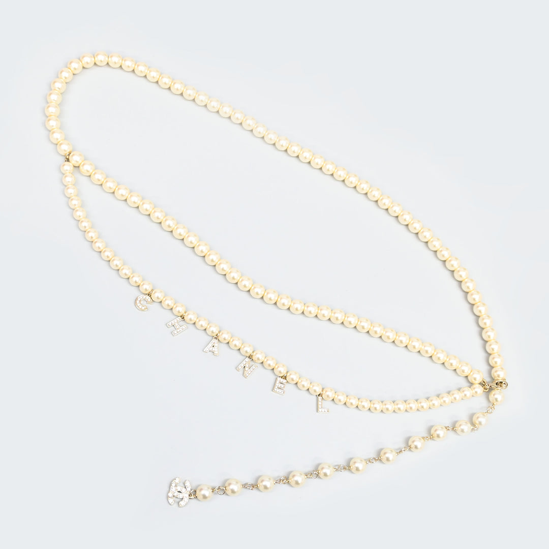 CHANEL Coco Mark Pearl Belt P44097V