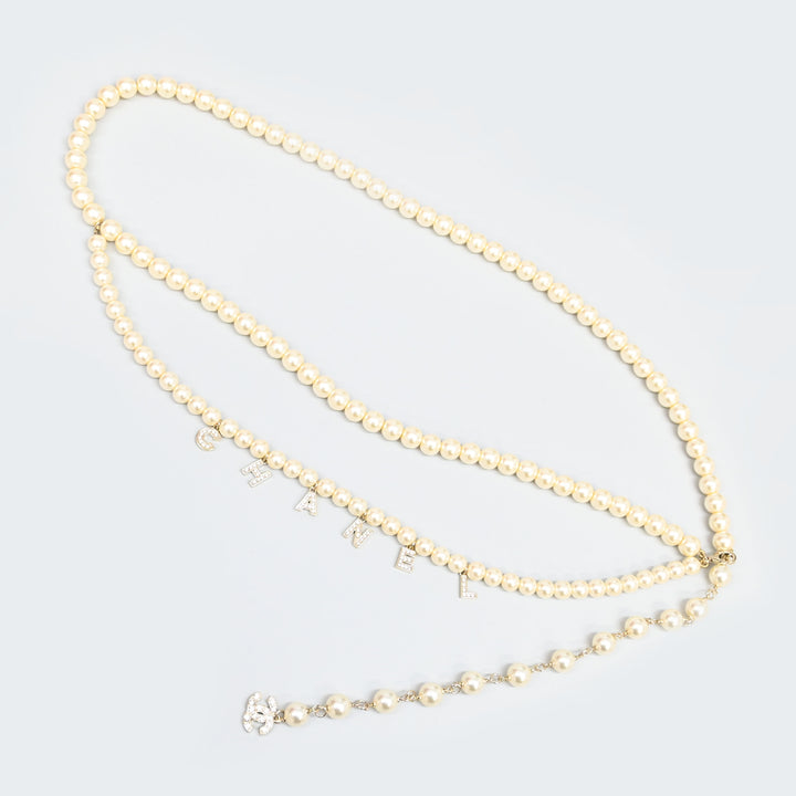 CHANEL Coco Mark Pearl Belt P44097V