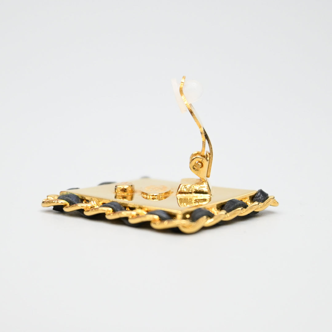 CHANEL 샤넬 코코 마크 스퀘어 체인 이어링 P44004V