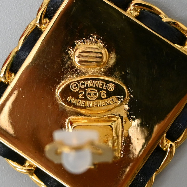 CHANEL 샤넬 코코 마크 스퀘어 체인 이어링 P44004V