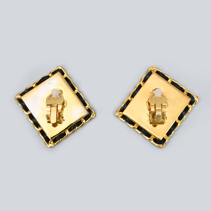 CHANEL 샤넬 코코 마크 스퀘어 체인 이어링 P44004V