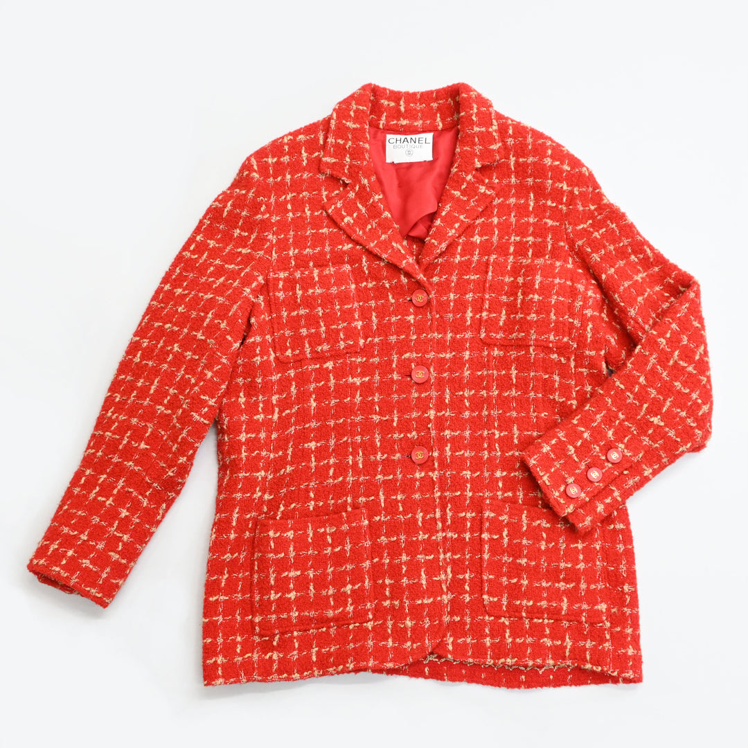 CHANEL 샤넬 트위드 재킷 P21223V