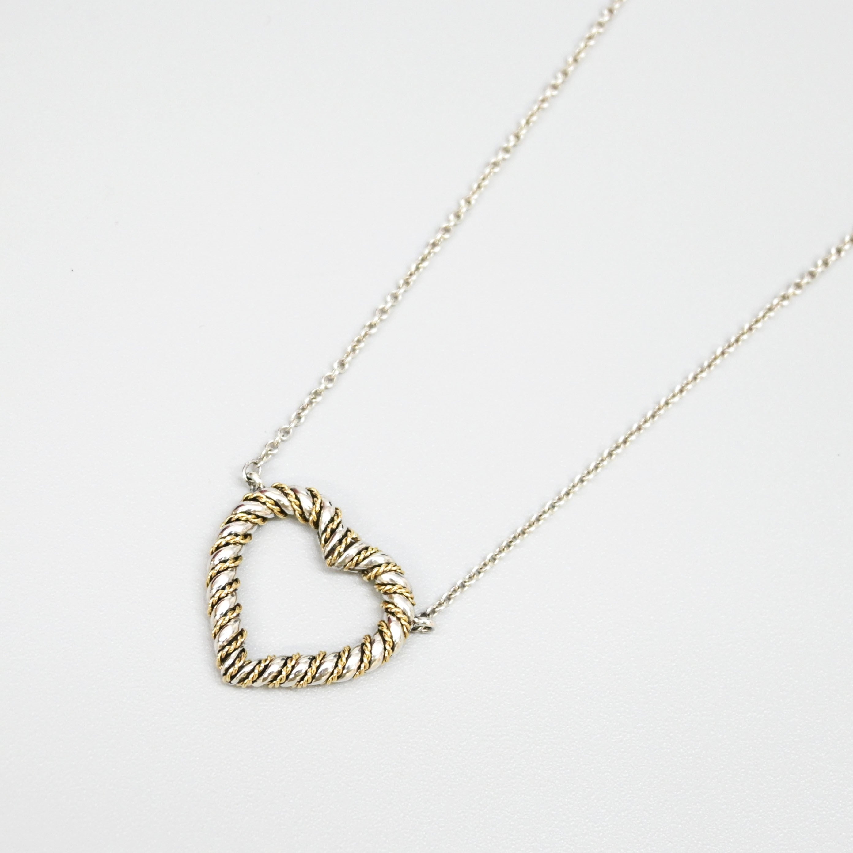 希少】TIFFANY ティファニー ツイスト ハート ネックレス 14K