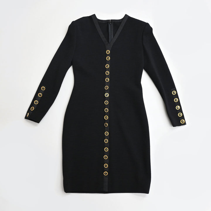 ChristianDior CD徽标按钮连衣裙P43716V