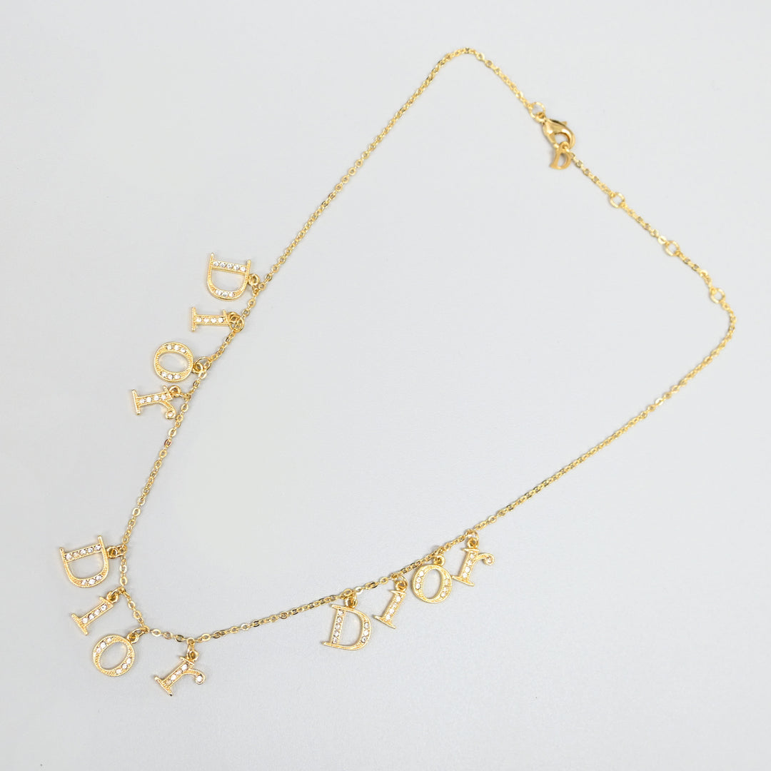 Dior 迪奥 徽标线石 项链 P44323V