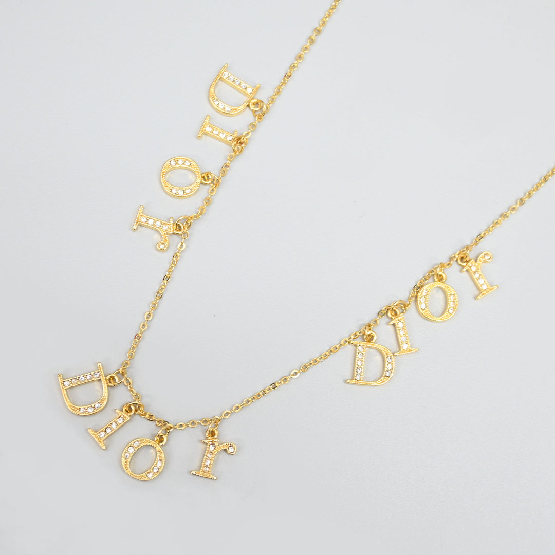 Dior 迪奥 徽标线石 项链 P44323V