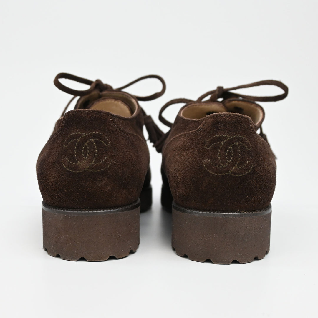 CHANEL 샤넬 스웨이드 코코 마크 U 칩 슈즈 P44325V