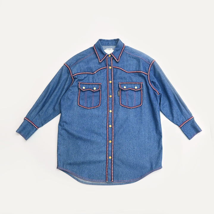 샤넬 서부 데님 재킷 P44555V