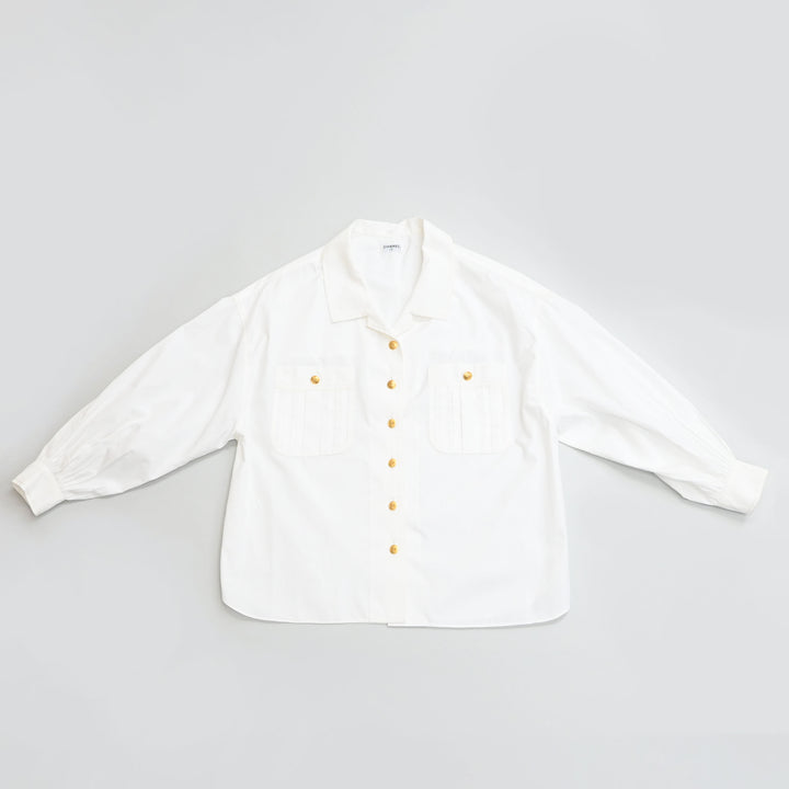 CHANEL 샤넬 코코 마크 버튼 셔츠 P43972V