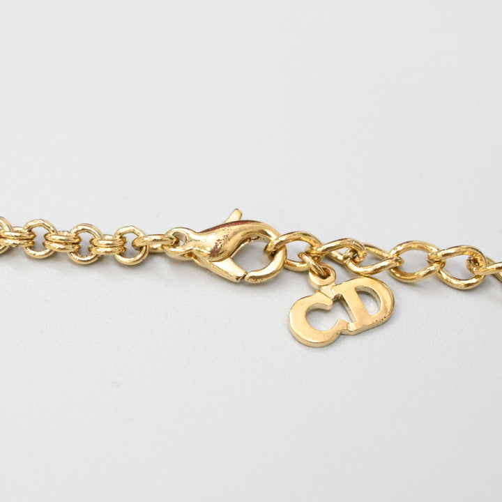 基督教基督教Dior Rhinestone CD徽标项链P43691V