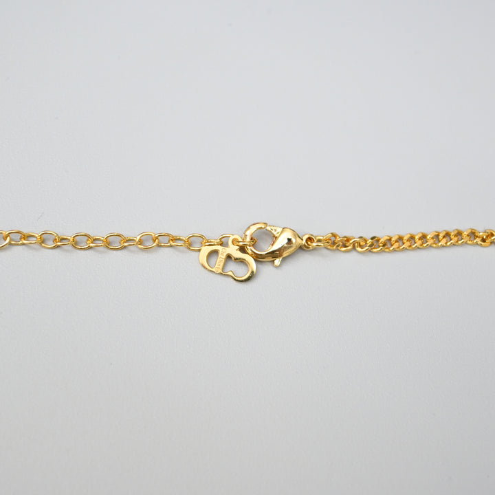 基督教基督教Dior Rhinestone CD徽标项链P43703V