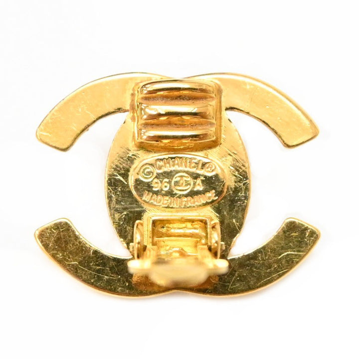 香奈儿香奈儿(Chanel Chanel Coco)标记转向锁耳环P42797V