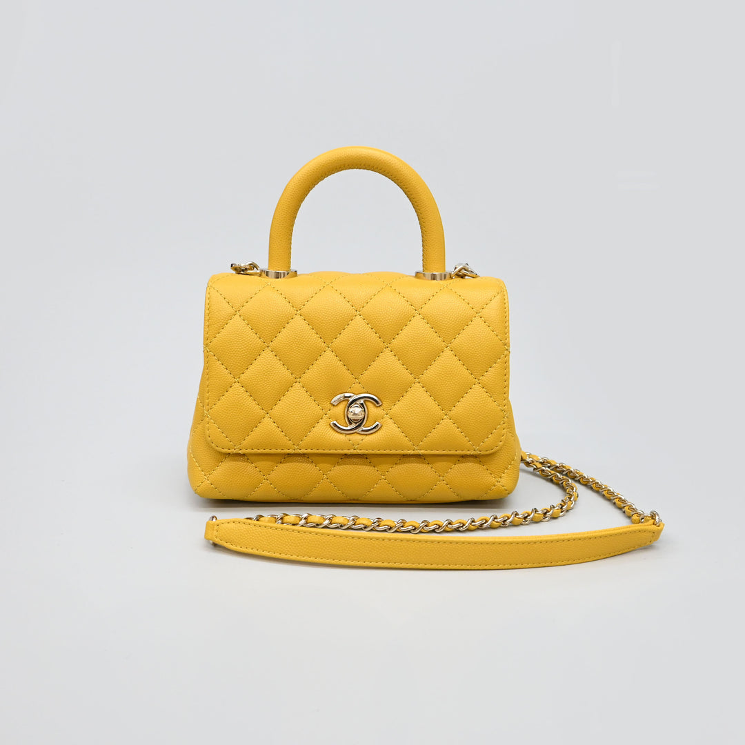 샤넬 마틀라세 코코 핸들 XXS 체인 숄더백 P44978V