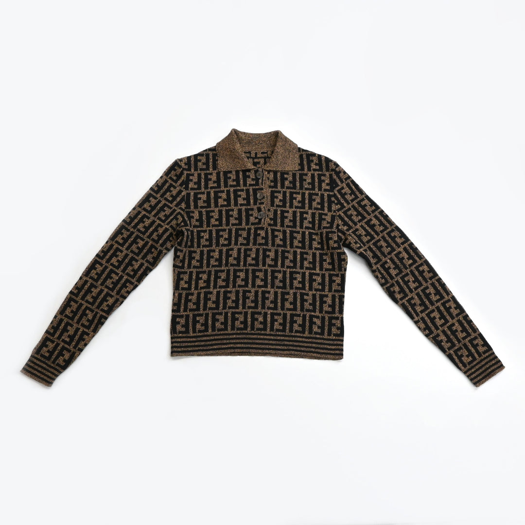 ニットポロシャツ