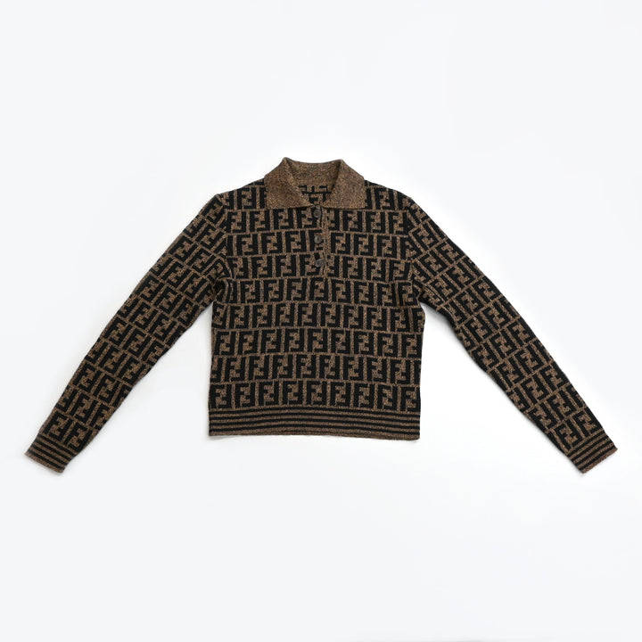 ニットポロシャツ