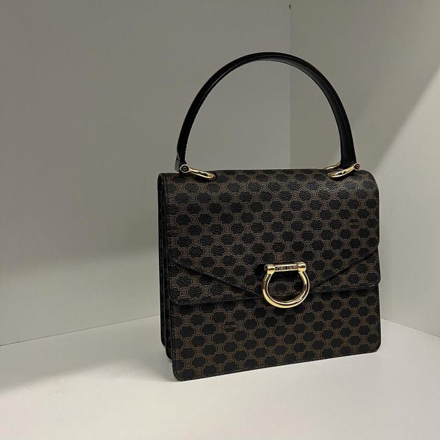 CELINE セリーヌ ハンドバッグ マカダム柄 ブラゾン トリオンフ 
