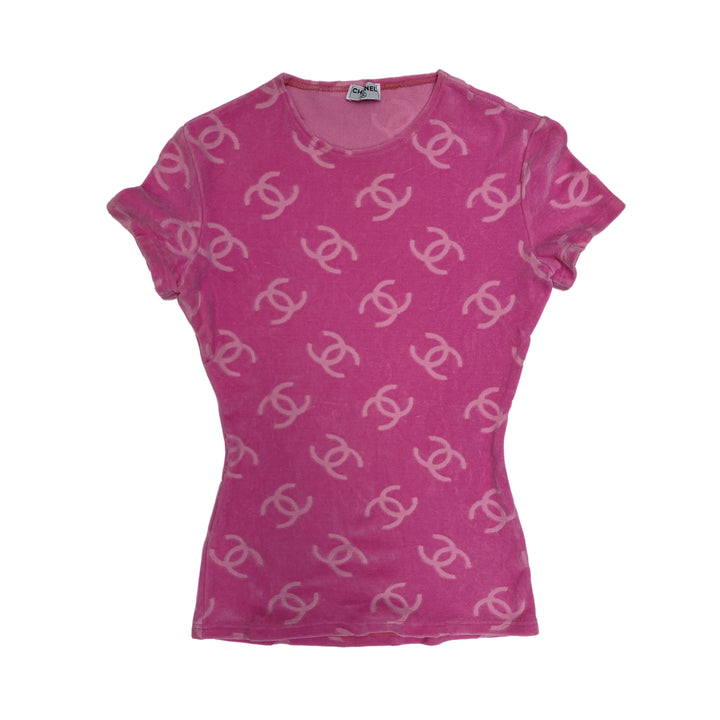 *香奈儿香奈儿T-衬衫丝绒可可可可标记