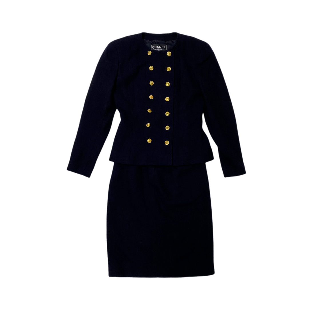 * Chanel Chanel Setup Skirt Suit 20838 Tweed