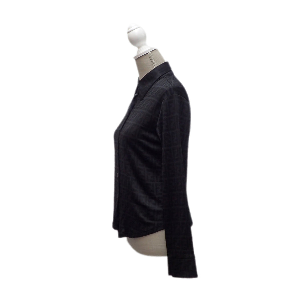 *FENDI Zucca Monogram Polo Shirt